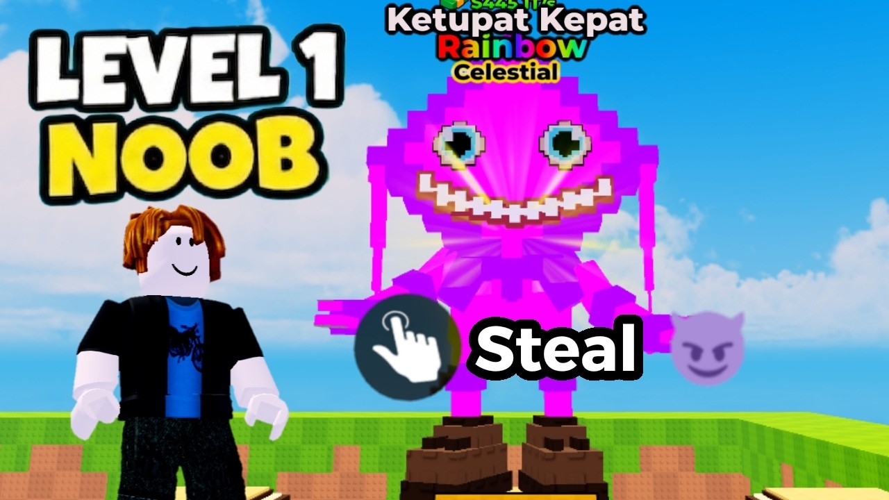 Starting Over as NOOB by STEALING MOST OP BRAINROT in KICK a LUCKY BLOCK Roblox
