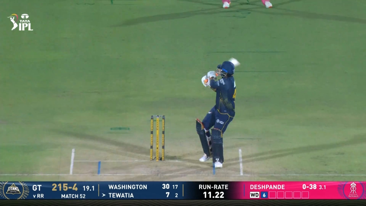 IPL 2026 M52: RR vs GT - Rahul Tewatia Six