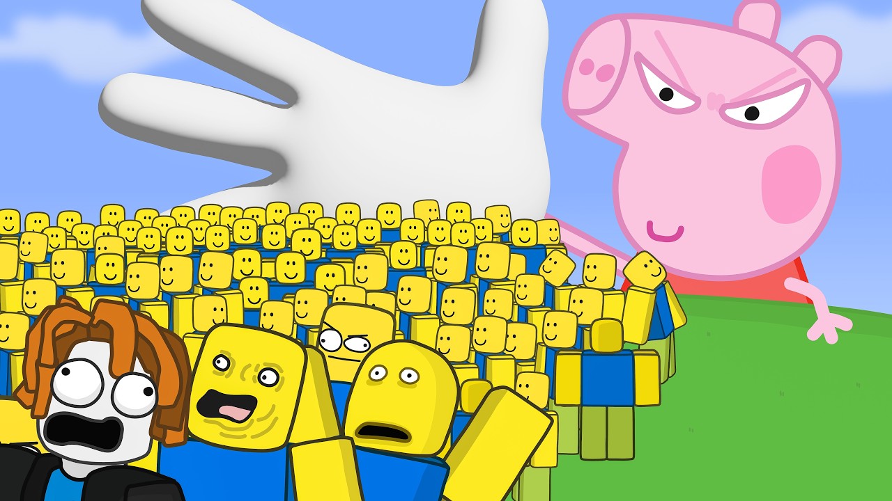 1 Peppa vs 99 Roblox Animation background
