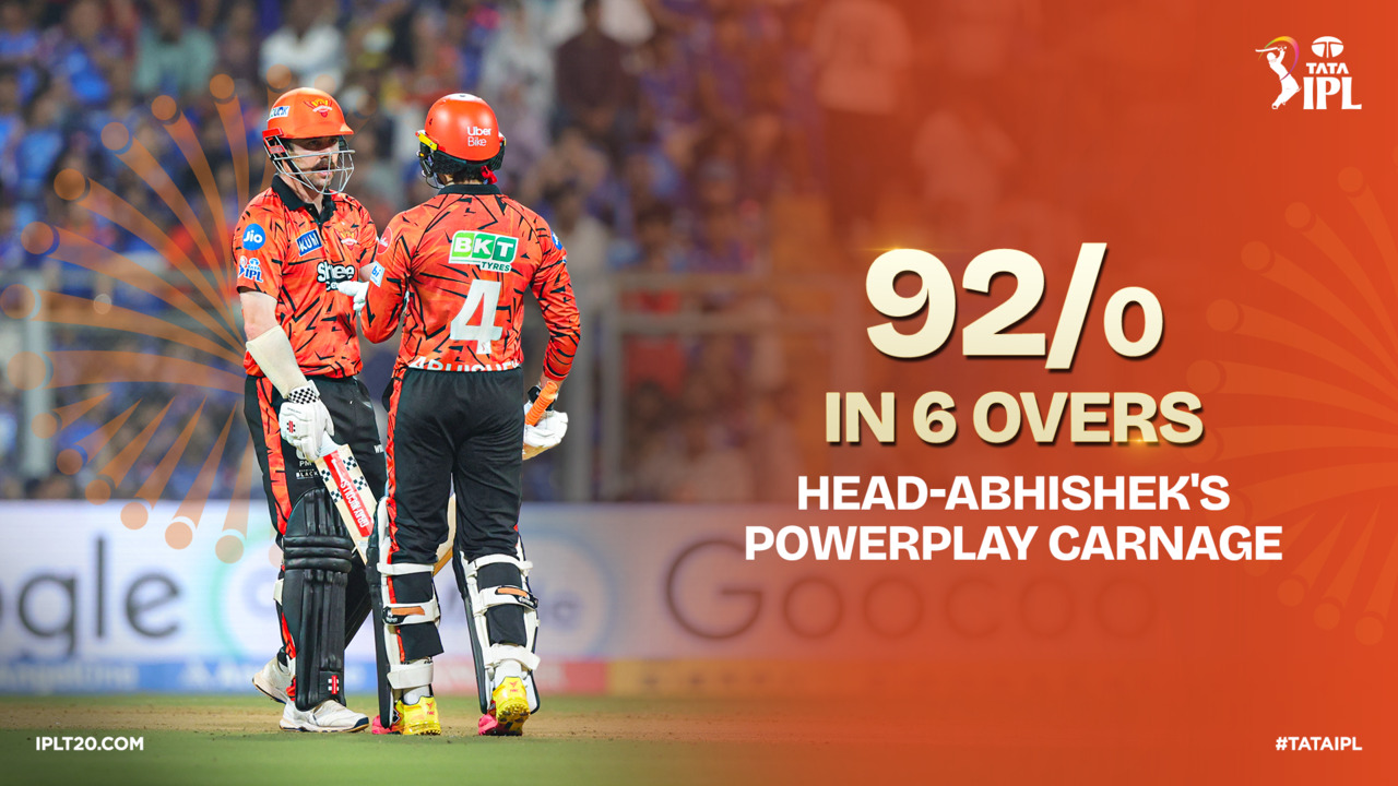 6 fours, 8 sixes! Head-Abhishek's sizzling 92-run powerplay