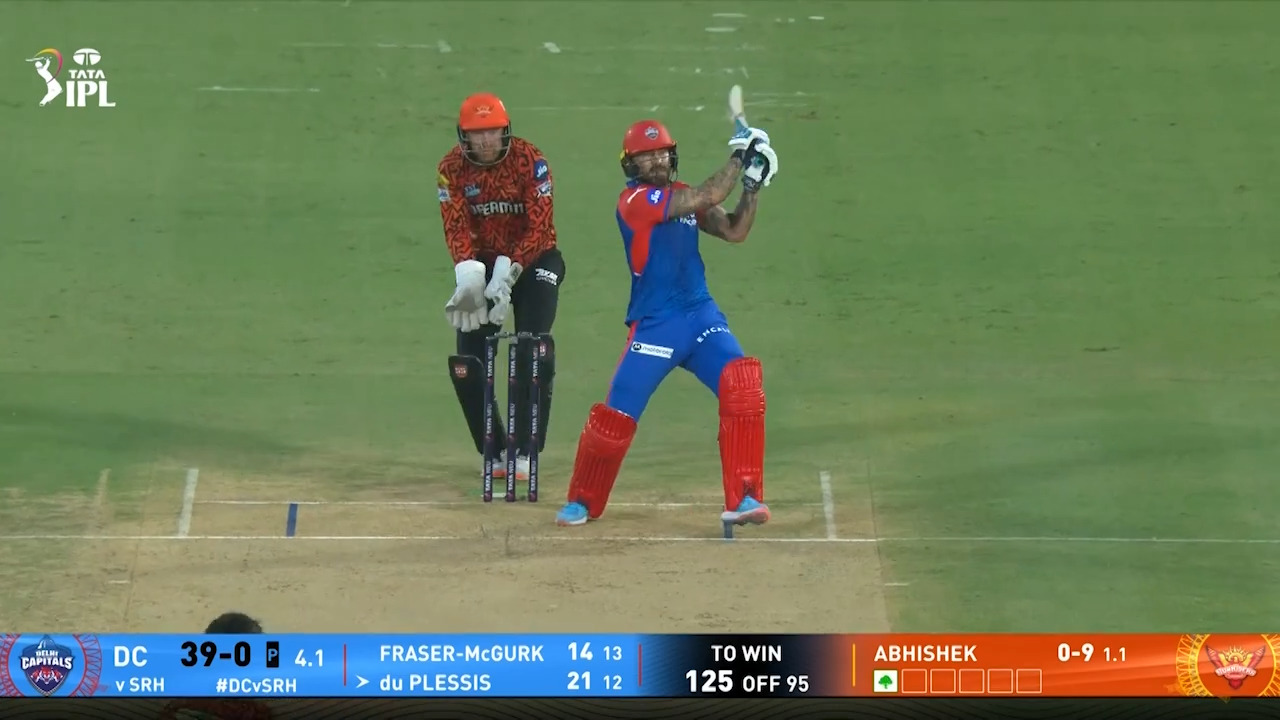IPL 2025 M10: DC vs SRH - Faf Du Plessis Six