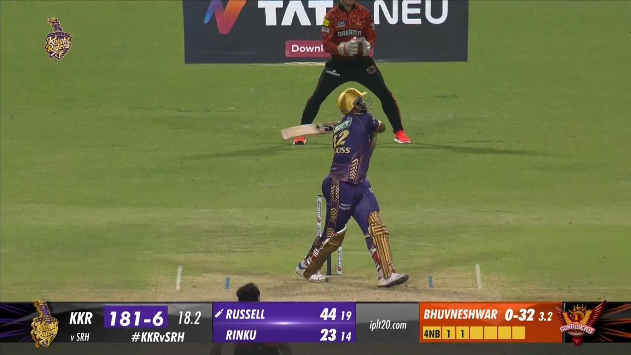 M03: KKR vs SRH – Andre Russell Six background