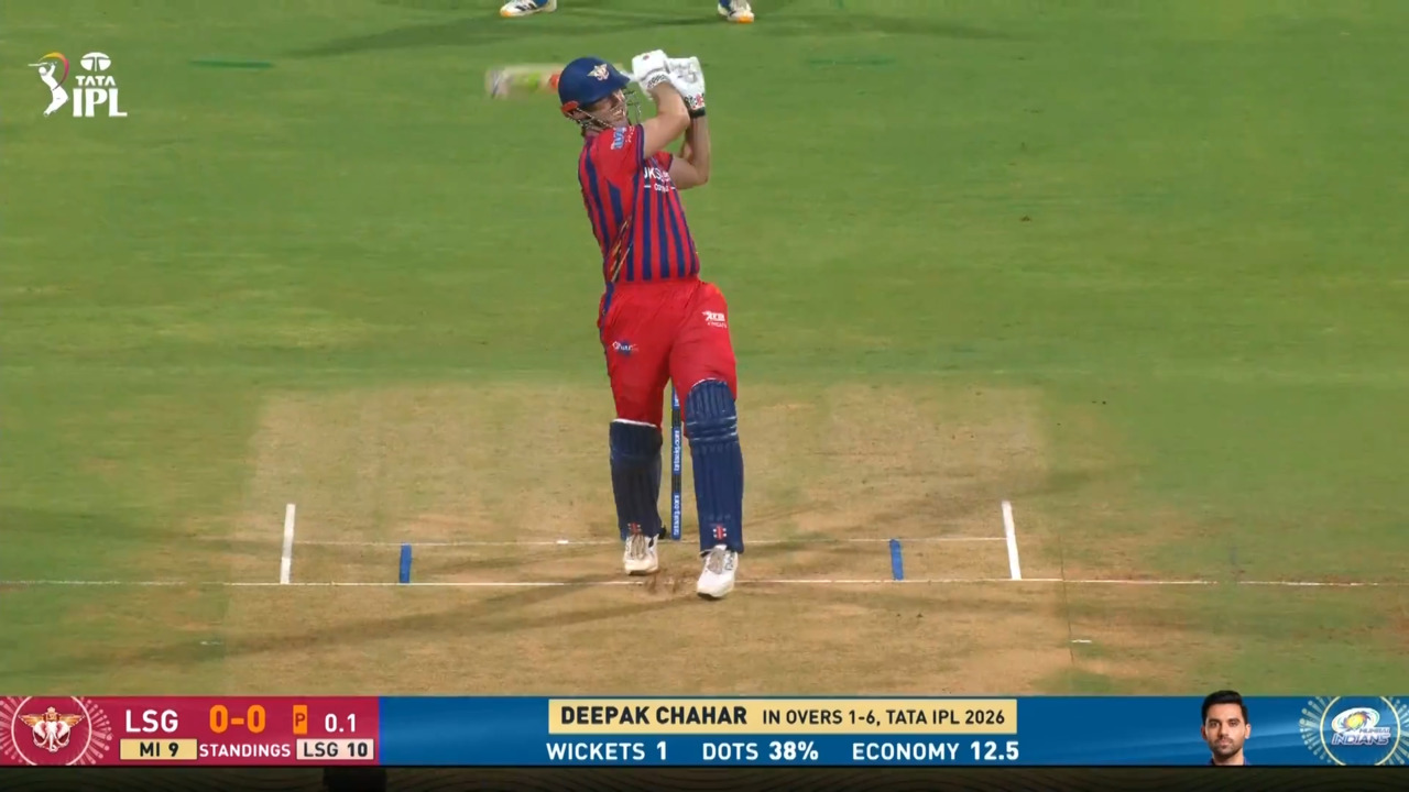 IPL 2026 M47: MI vs LSG - Mitchell Marsh Six