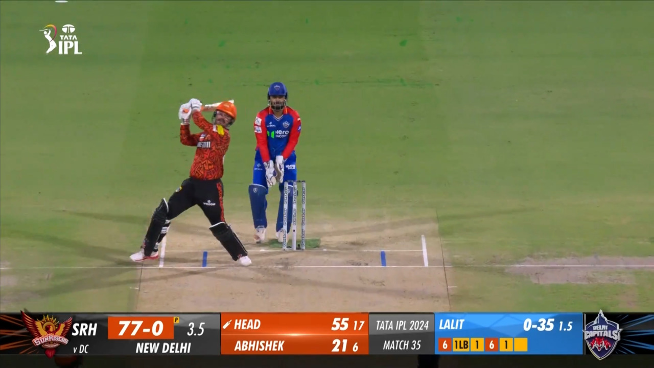 M35: DC vs SRH – Travis Head Six
