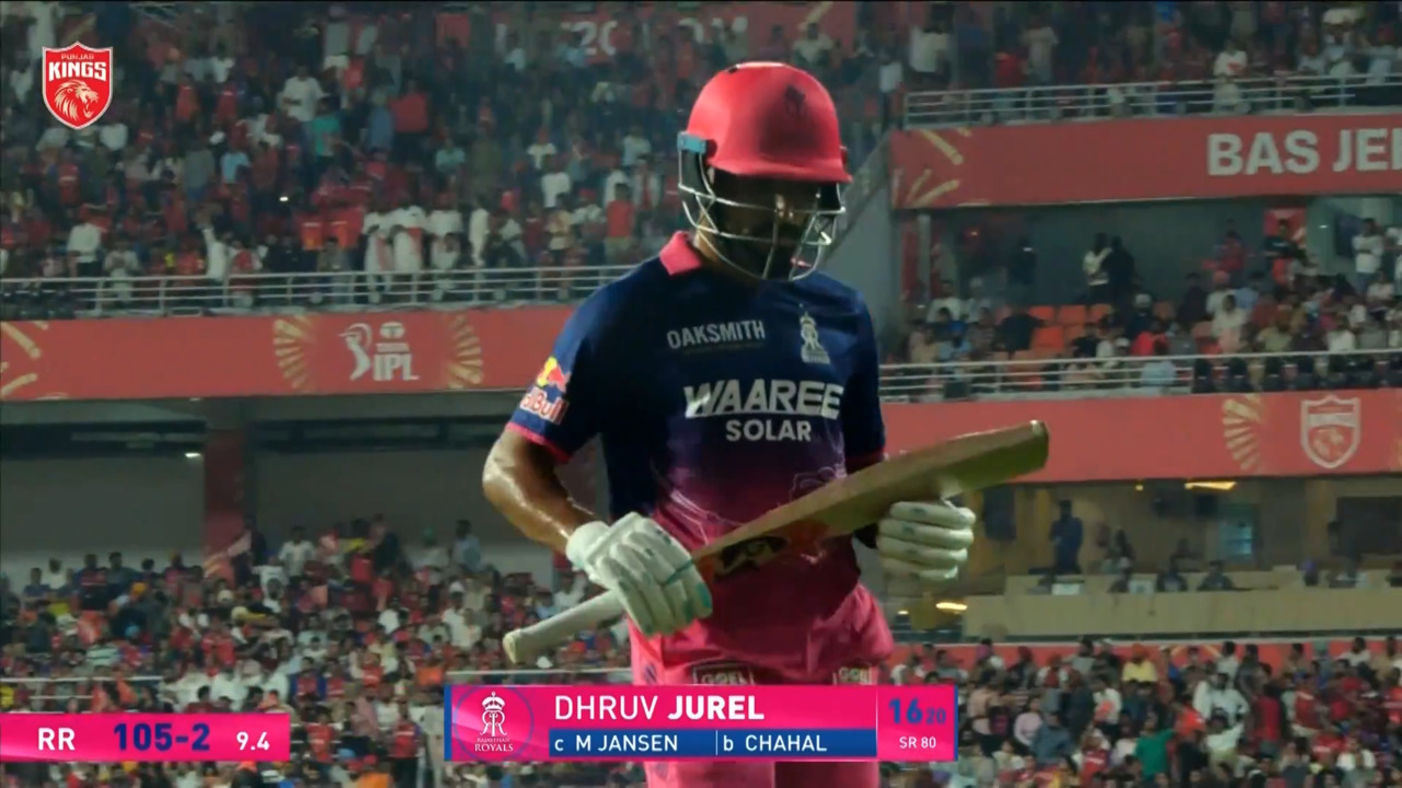 IPL 2026 M40: PBKS vs RR - Dhruv Jurel Wicket