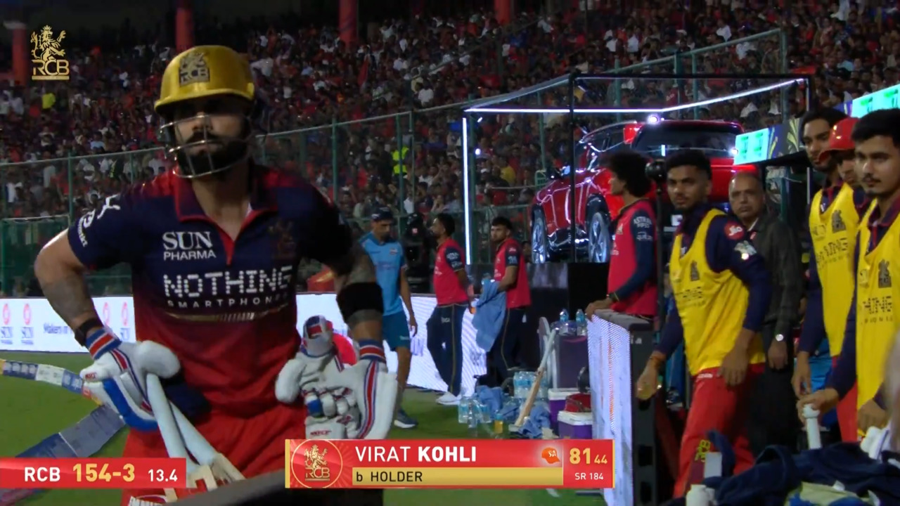 IPL 2026 M34: RCB vs GT - Virat Kohli Wicket