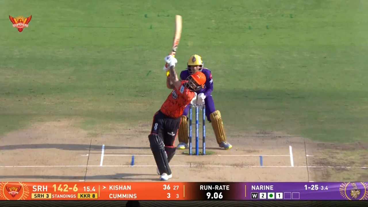 IPL 2026 M45: SRH vs KKR - Ishan Kishan Six