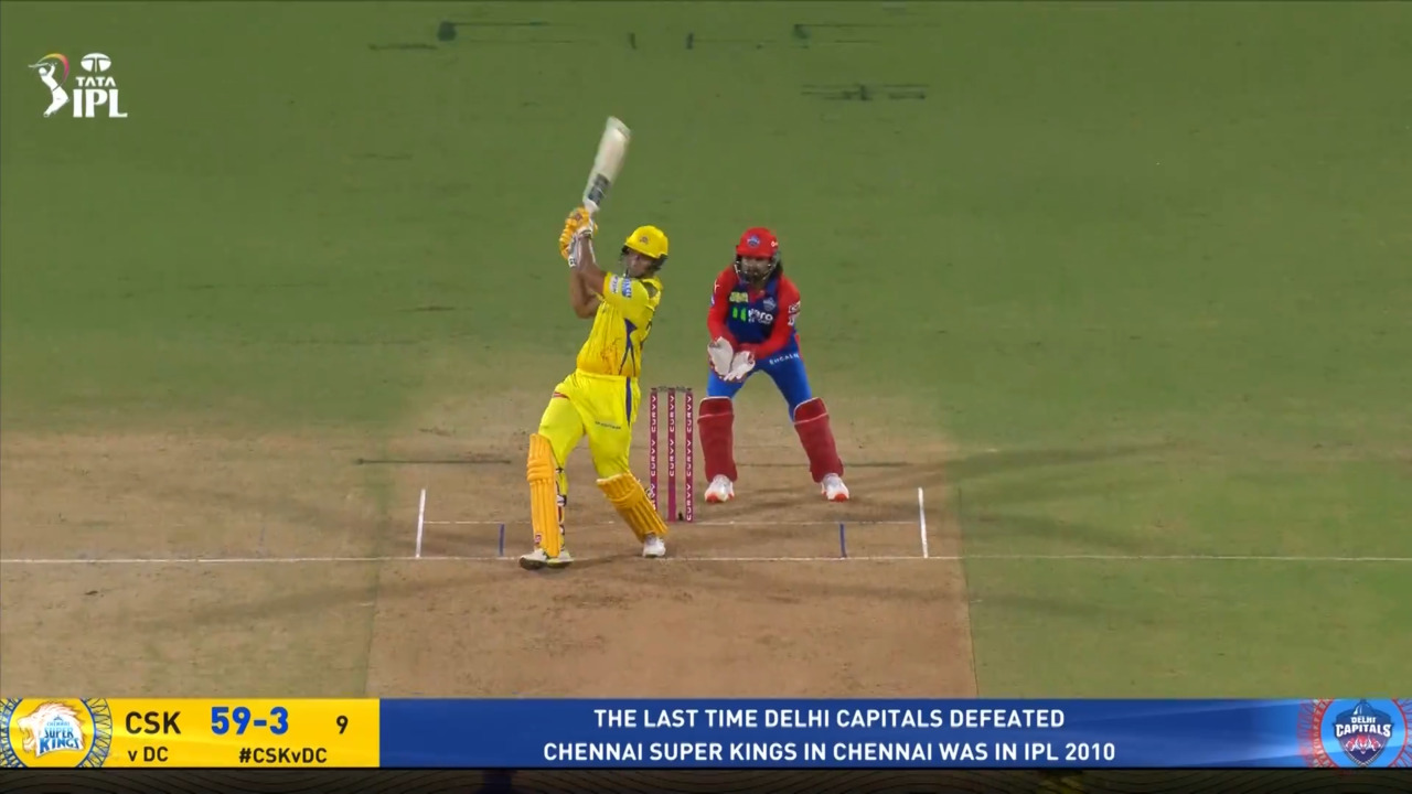 IPL 2025 M17: CSK vs DC - Shivam Dube Six