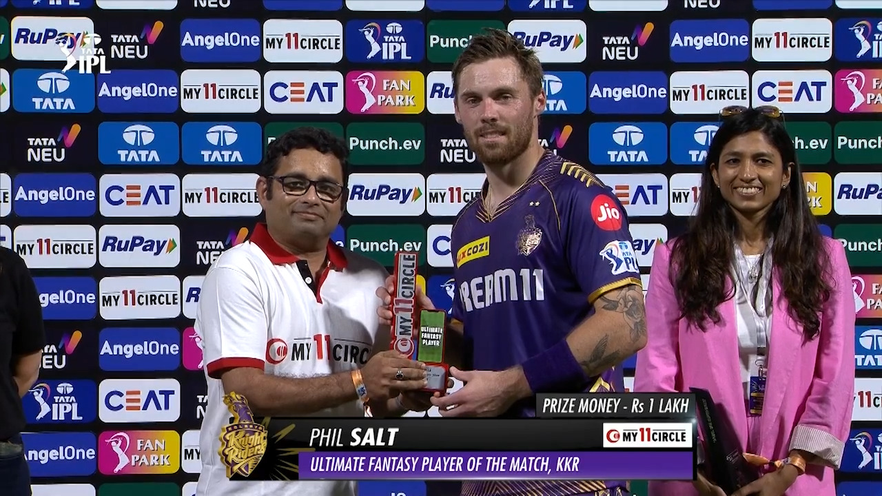 M28: KKR vs LSG – My11Circle Ultimate Fantasy Player of the Match – Phil Salt background