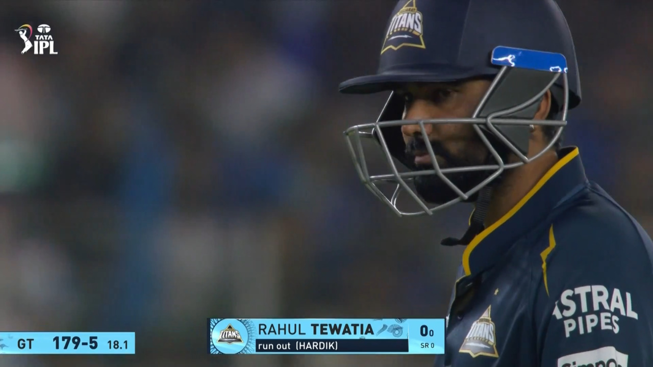 IPL 2025 M09: GT vs MI - Rahul Tewatia Wicket