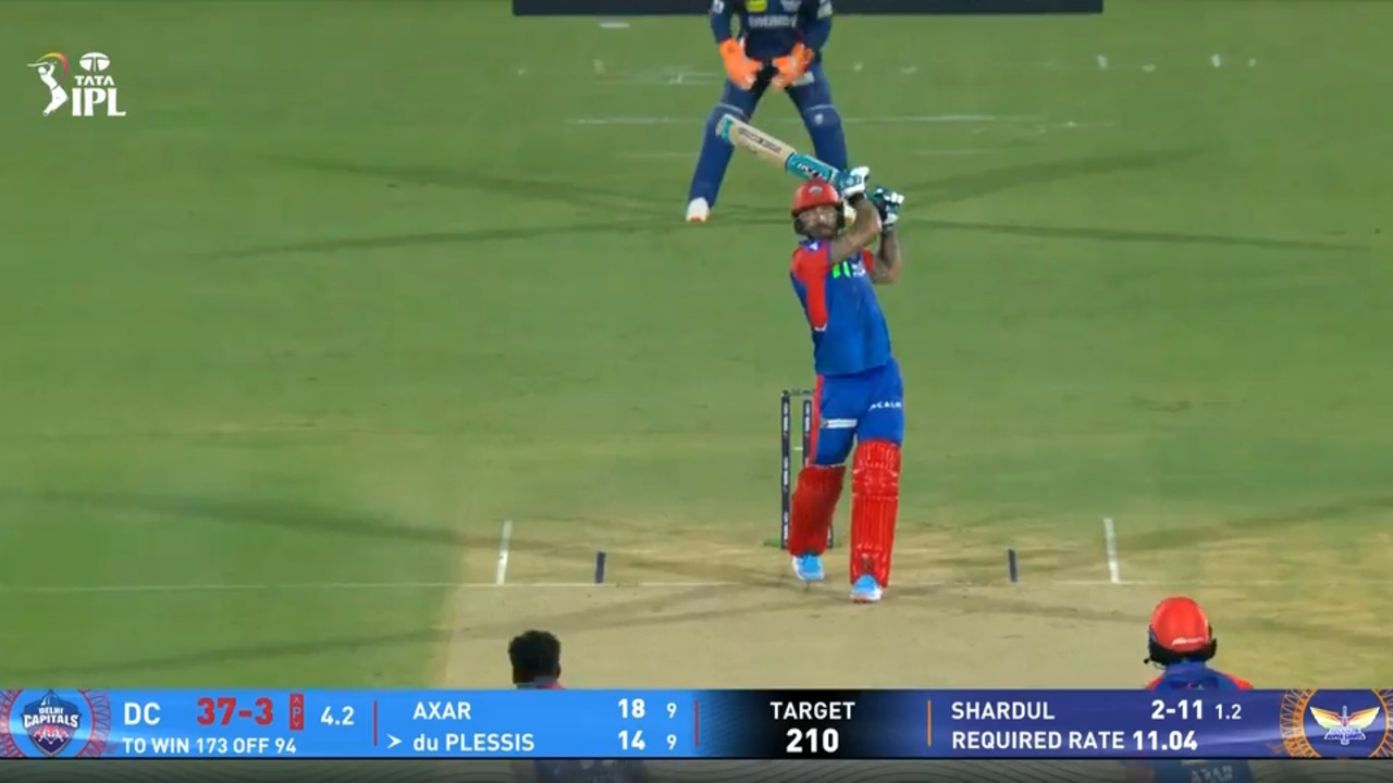 IPL 2025 M04: DC vs LSG - Faf Du Plessis Six