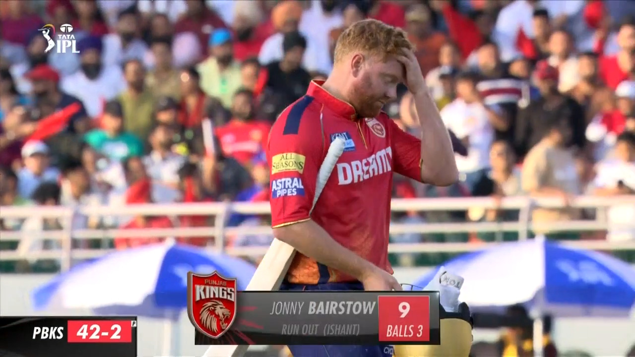 M02: PBKS vs DC – Jonny Bairstow Wicket background
