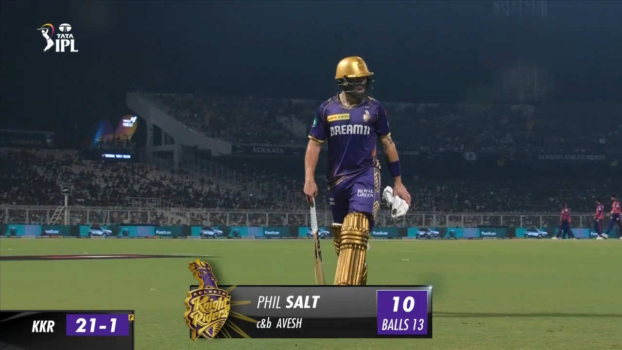 M31: KKR vs RR – Phil Salt Wicket