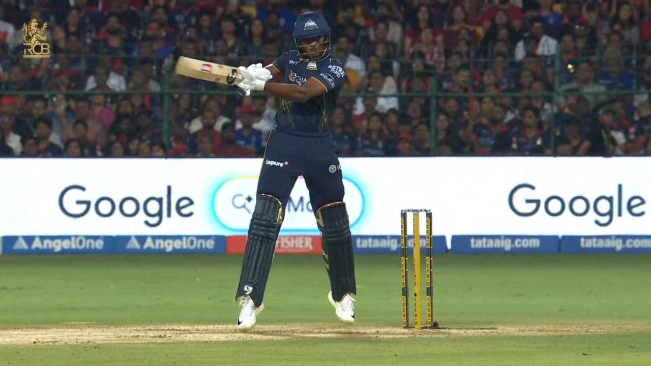 IPL 2026 M34: RCB vs GT - Sai Sudharsan Six