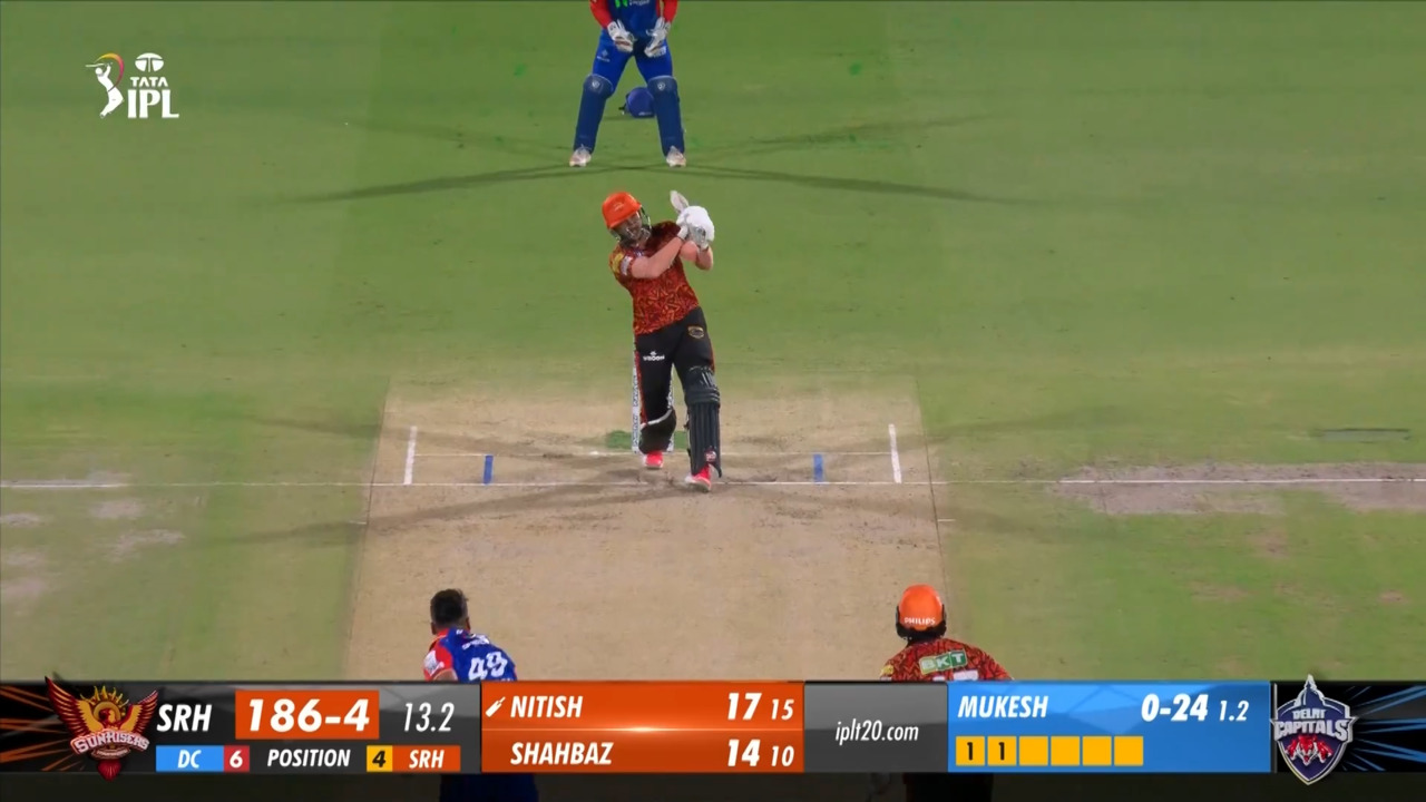 M35: DC vs SRH – Nitish Reddy Six