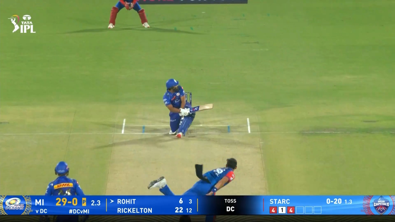 IPL 2025 M29: DC vs MI - Rohit Sharma Six
