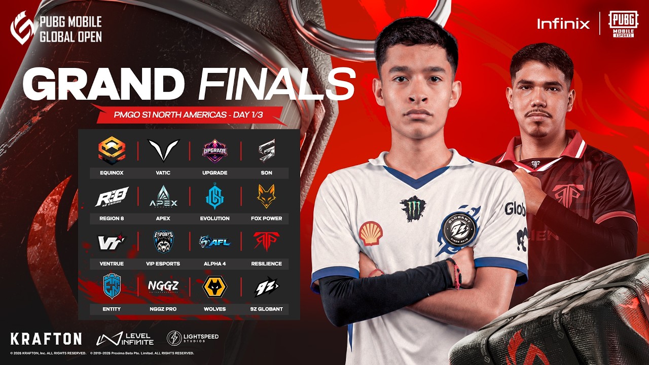 Welcome to Day 1 of the PUBG MOBILE GLOBAL OPEN 2026 S1 NORTH AMERICAS Grand Finals!