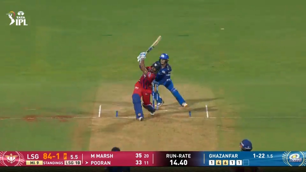 IPL 2026 M47: MI vs LSG - Nicholas Pooran Six