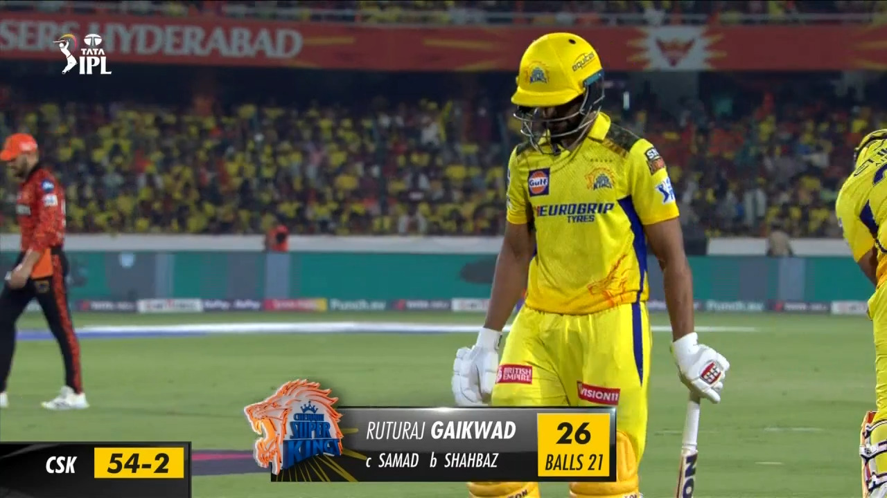 M18: SRH vs CSK – Ruturaj Gaikwad Wicket