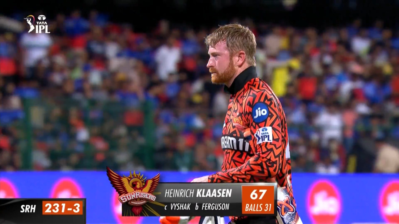 M30: RCB vs SRH – Heinrich Klaasen Wicket