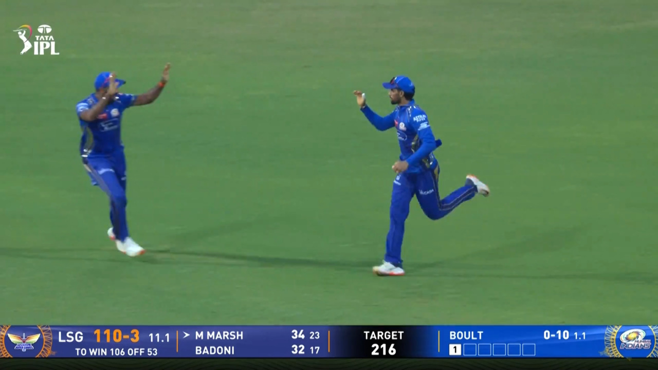 IPL 2025 M45: MI vs LSG - Mitchell Marsh Wicket background