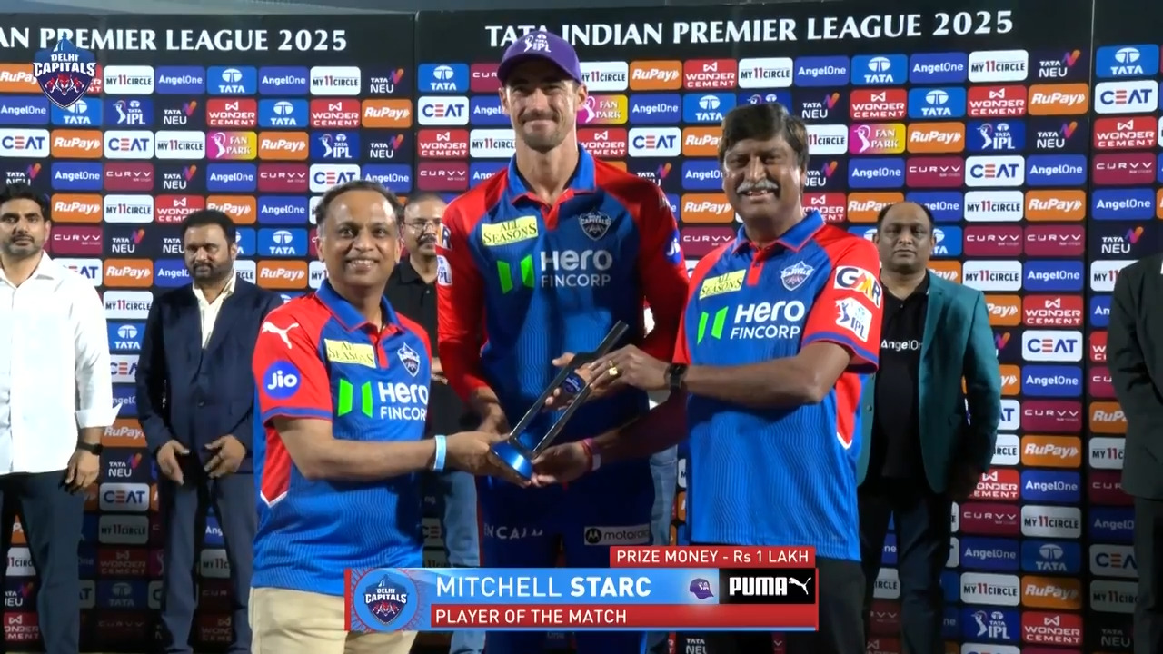 IPL 2025 M10: DC vs SRH - Player of the Match - Mitchell Starc