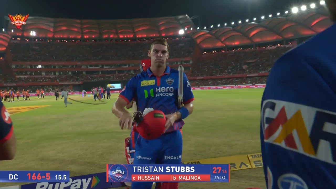 IPL 2026 M31: SRH vs DC - Tristan Stubbs Wicket