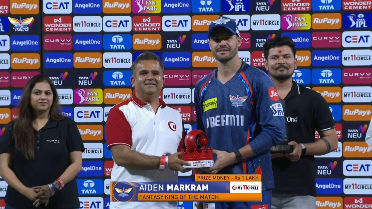 IPL 2025 M26: LSG vs GT - My11Circle Fantasy King of The Match - Aiden Markram