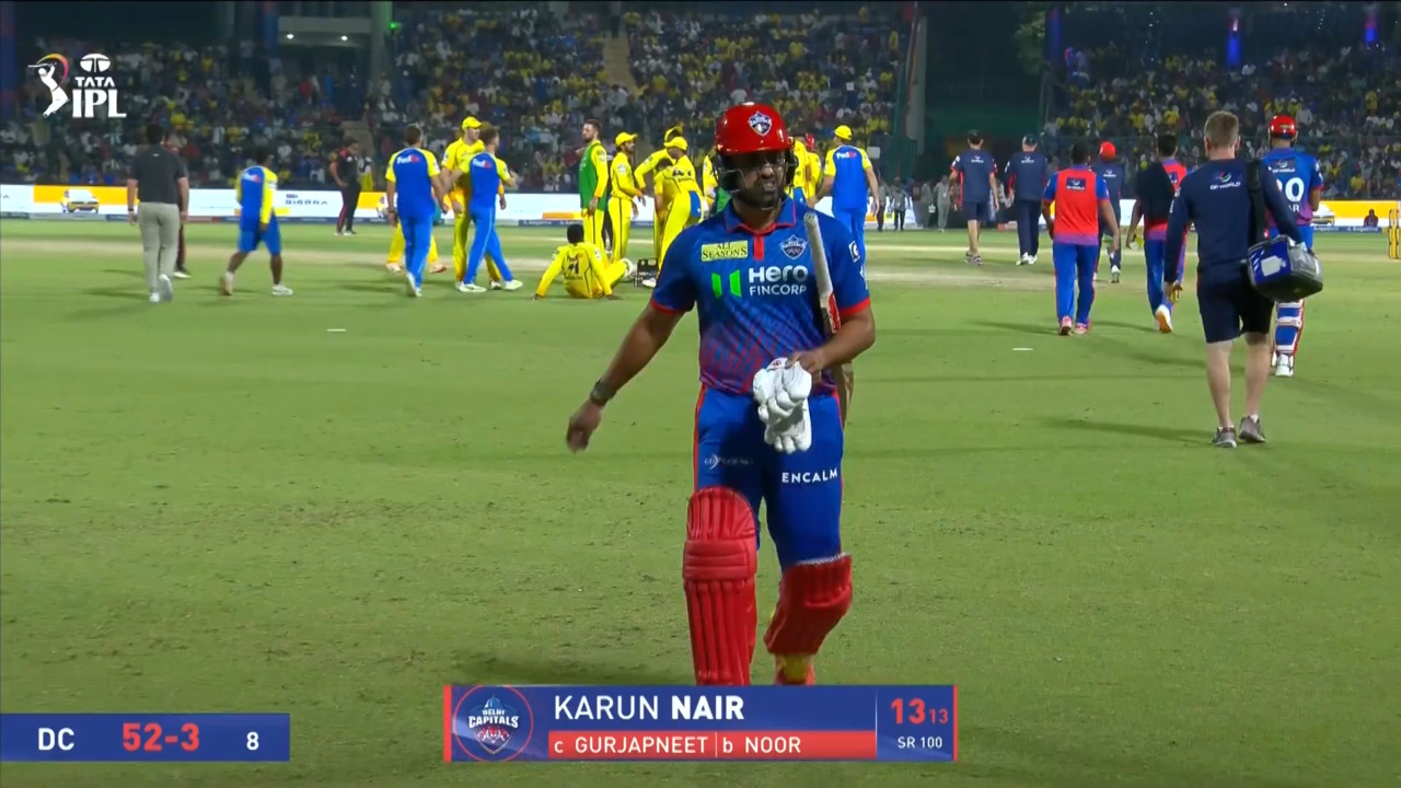 IPL 2026 M48: DC vs CSK - Karun Nair Wicket