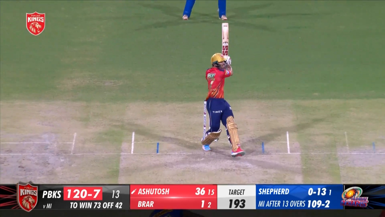 M33: PBKS vs MI – Ashutosh Sharma Six