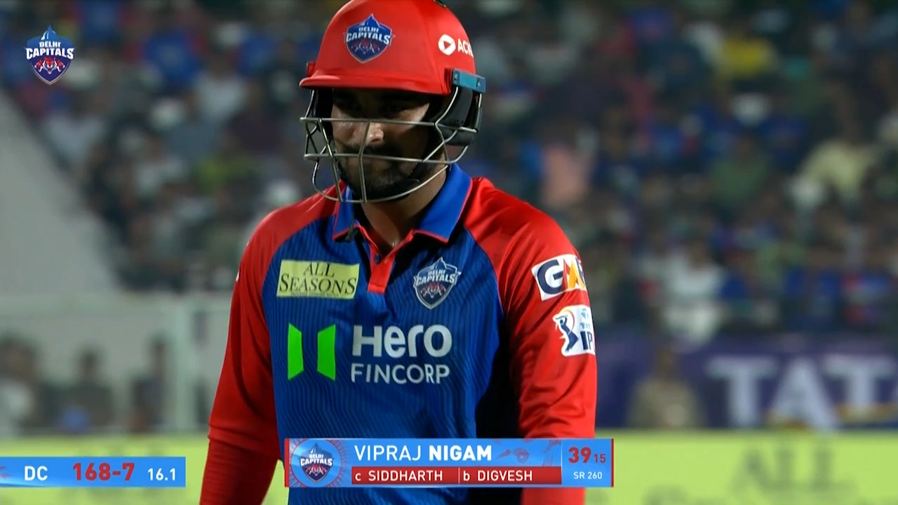 IPL 2025 M04: DC vs LSG - Vipraj Nigam Wicket