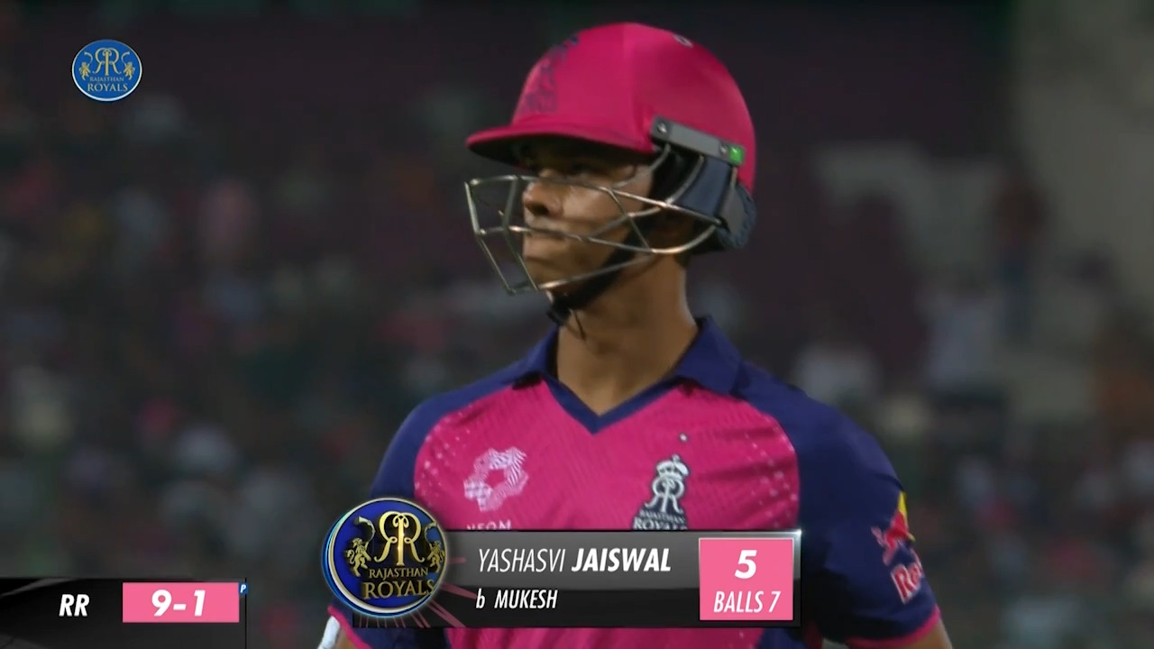 M09: RR vs DC – Yashasvi Jaiswal Wicket