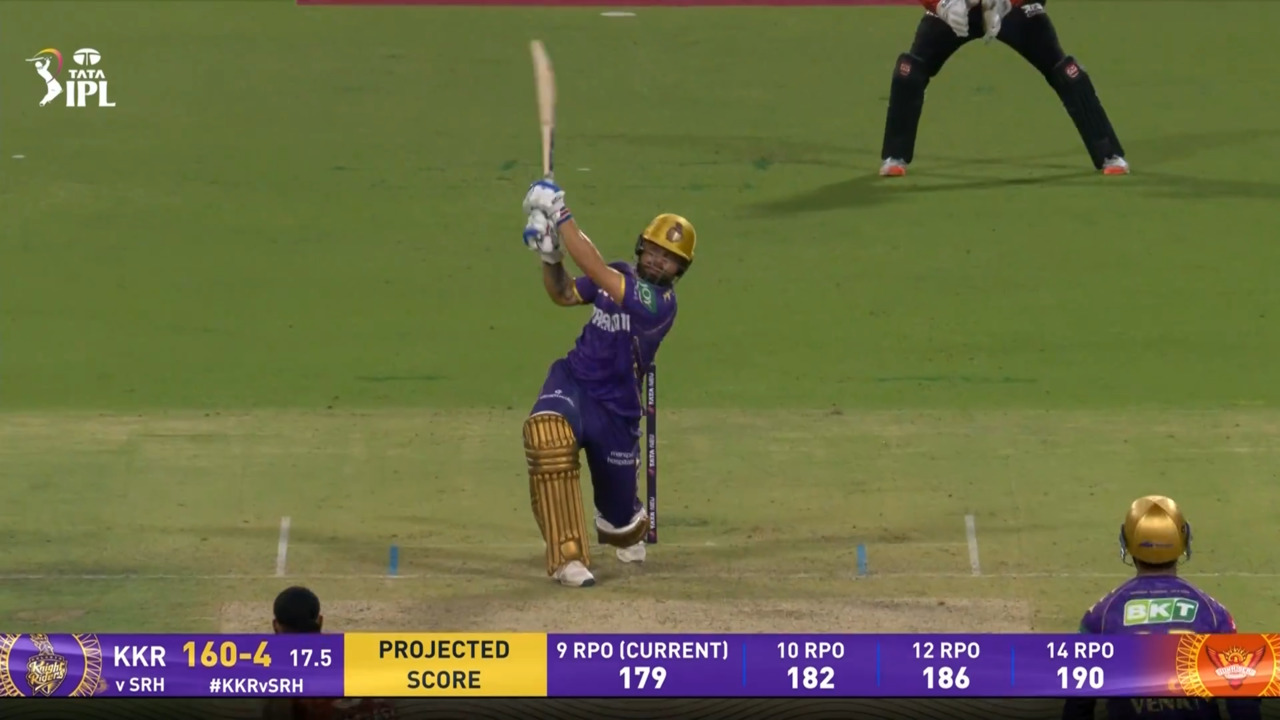 IPL 2025 M15: KKR vs SRH - Rinku Singh Six