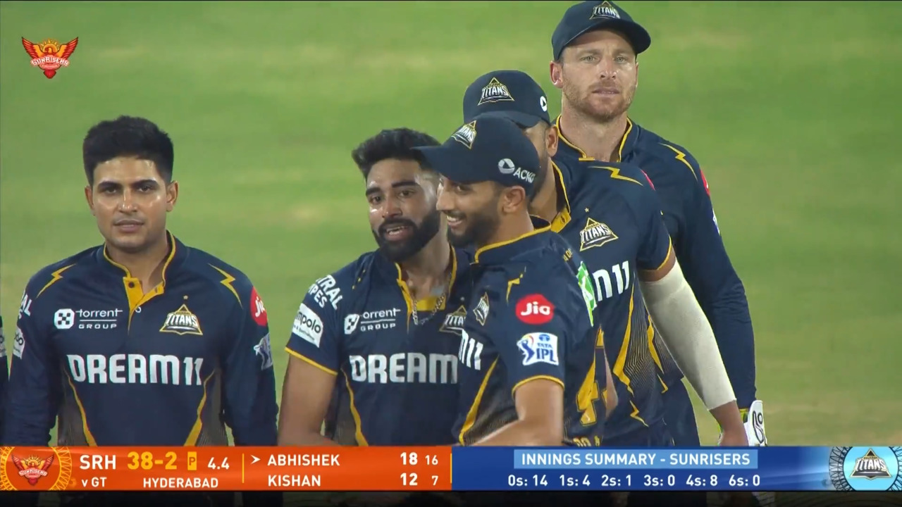 IPL 2025 M20: SRH vs GT - Fall of Wickets background