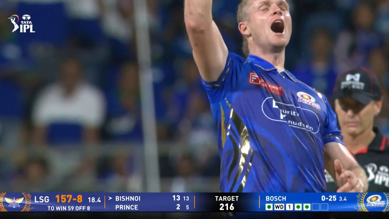 IPL 2025 M45: MI vs LSG - Ravi Bishnoi Wicket