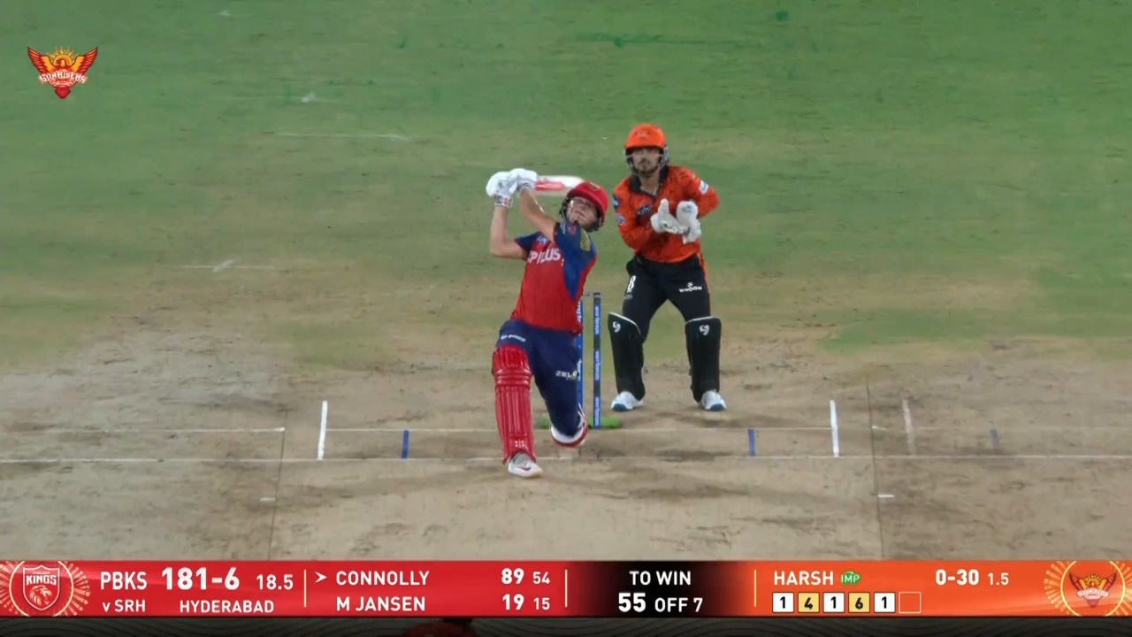 IPL 2026 M49: SRH vs PBKS - Cooper Connolly Six