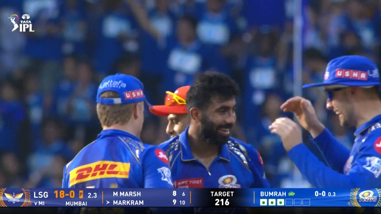 IPL 2025 M45: MI vs LSG - Aiden Markram Wicket