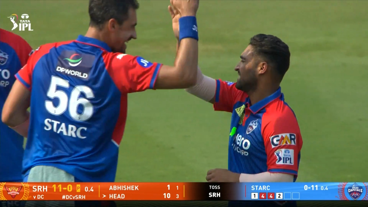 IPL 2025 M10: DC vs SRH - Abhishek Sharma Wicket