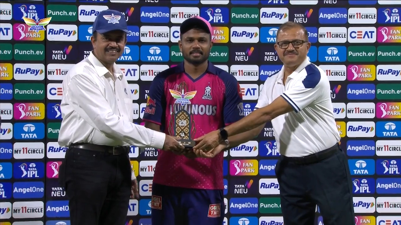M44: LSG vs RR – Player of the Match – Sanju Samson