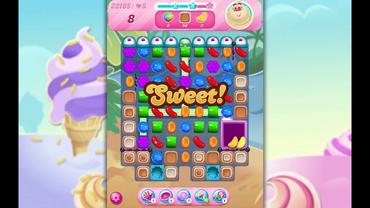 Candy Crush Saga Level 22185 background