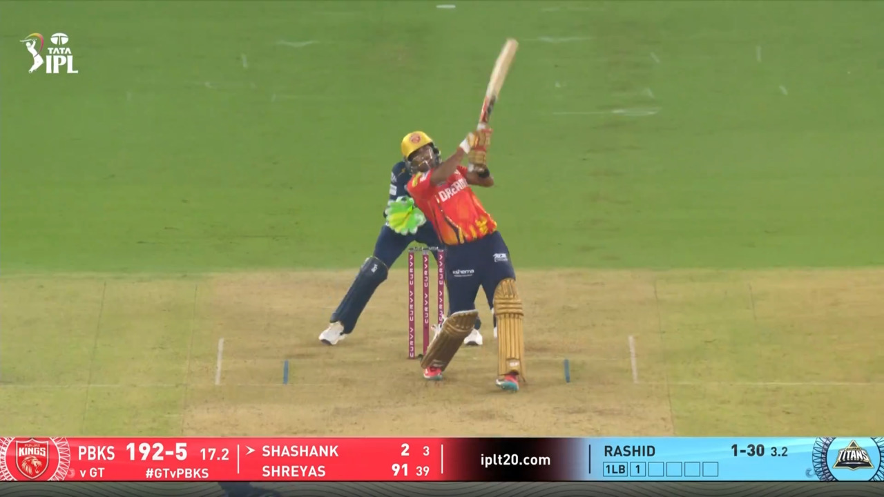 IPL 2025 M05: GT vs PBKS - Shashank Singh Six