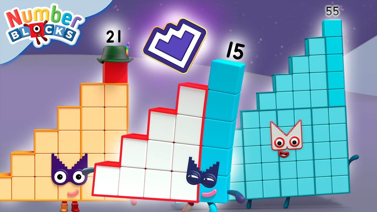 Step Squad to the Rescue Compilation! | Learn to Count | Maths Cartoons for Kids | @Numberblocks background