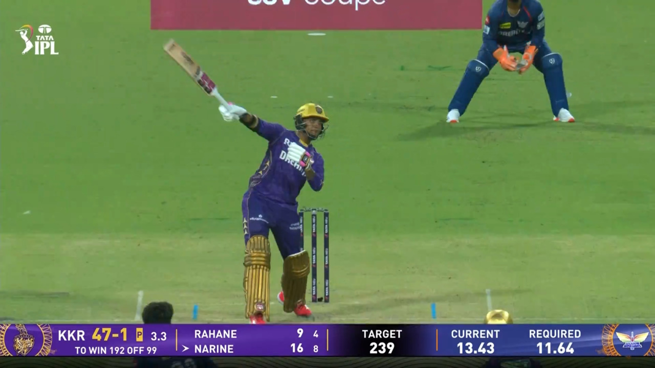 IPL 2025 M19: KKR vs LSG - Sunil Narine Six