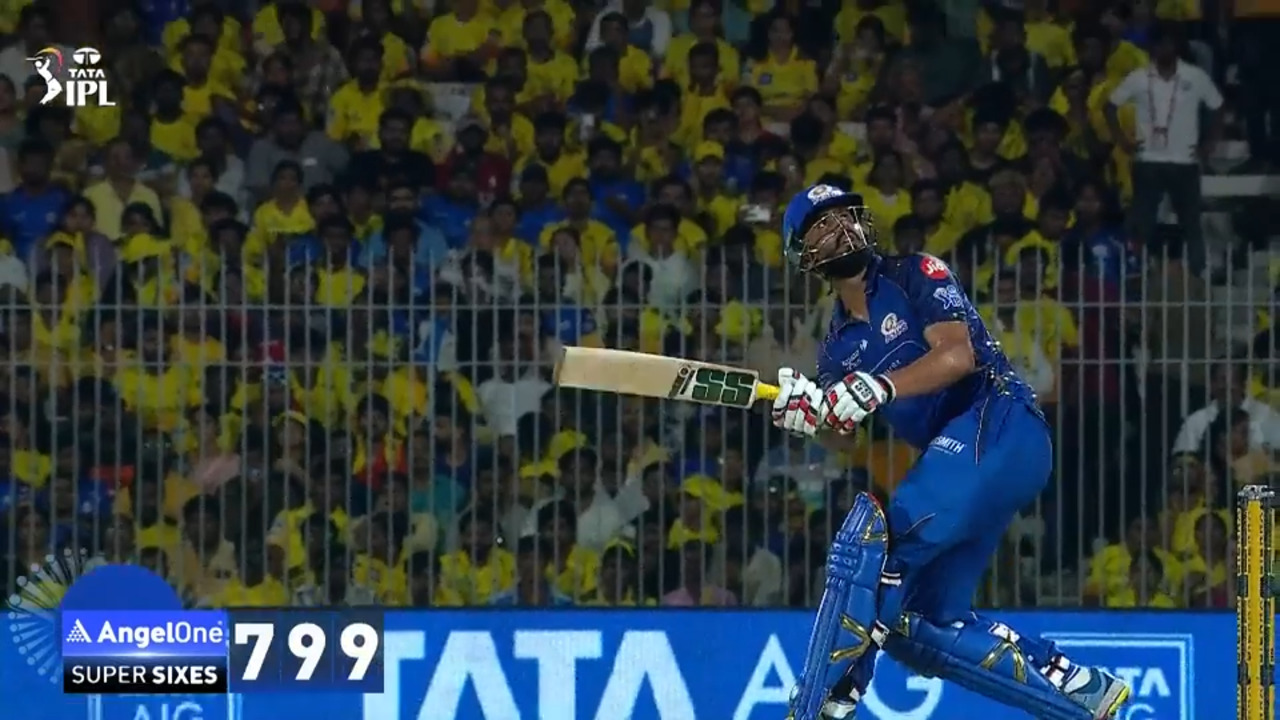 IPL 2026 M44: CSK vs MI - Naman Dhir Six