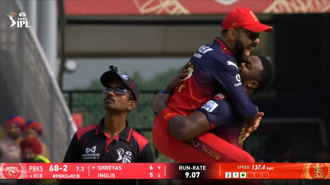 IPL 2025 M37: PBKS vs RCB - Shreyas Iyer Wicket background