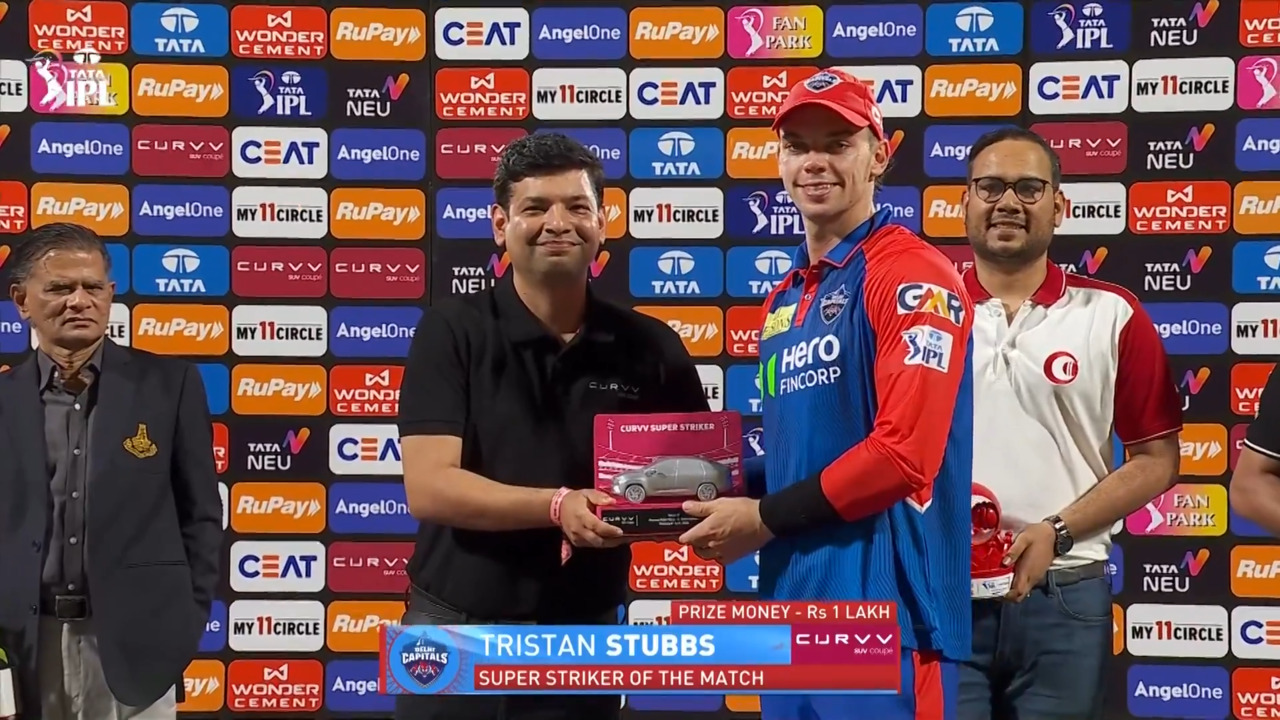 IPL 2025 M17: CSK vs DC - Curvv Super Striker of the Match - Tristan Stubbs