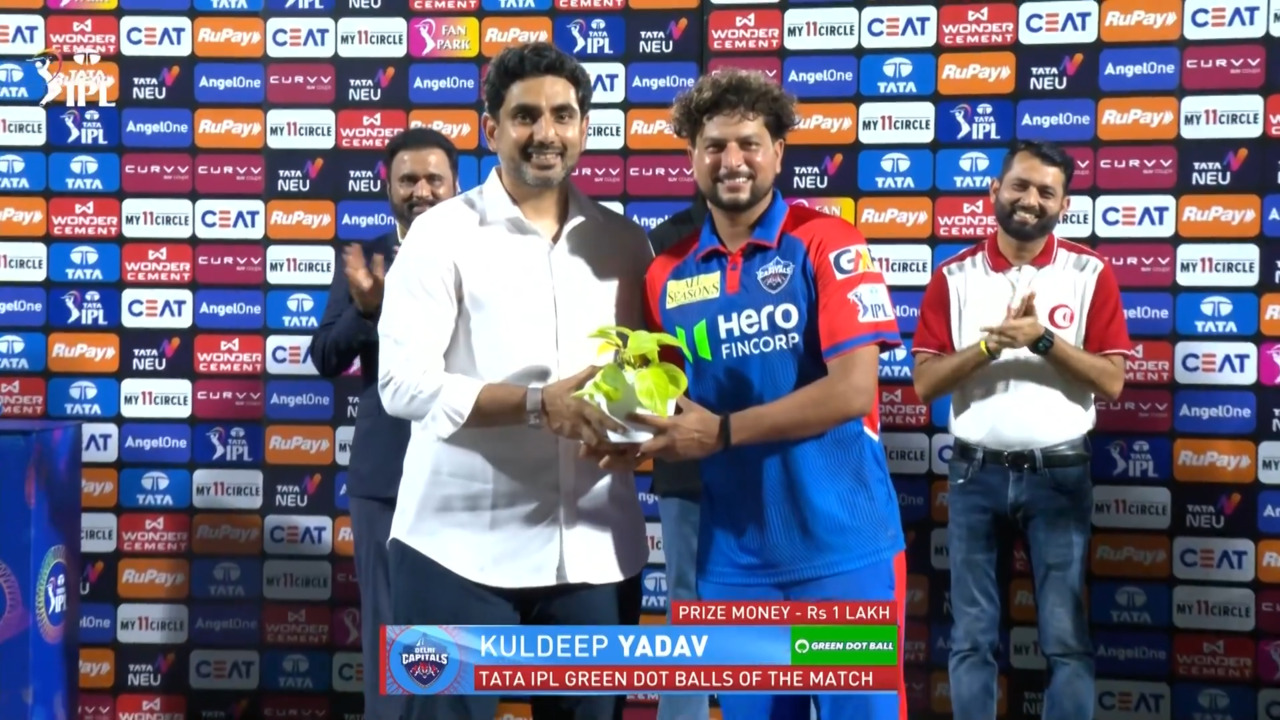 IPL 2025 M10: DC vs SRH - TATA IPL Green Dot Balls of the Match - Kuldeep Yadav