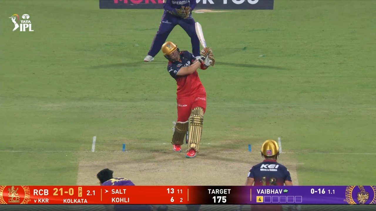 IPL 2025 M01: KKR vs RCB - Phil Salt Six