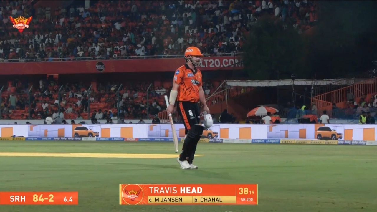 IPL 2026 M49: SRH vs PBKS - Travis Head Wicket