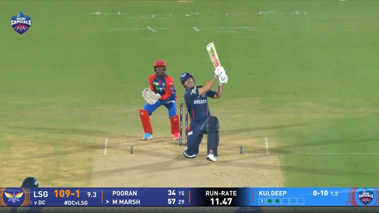 IPL 2025 M04: DC vs LSG - Mitchell Marsh Six
